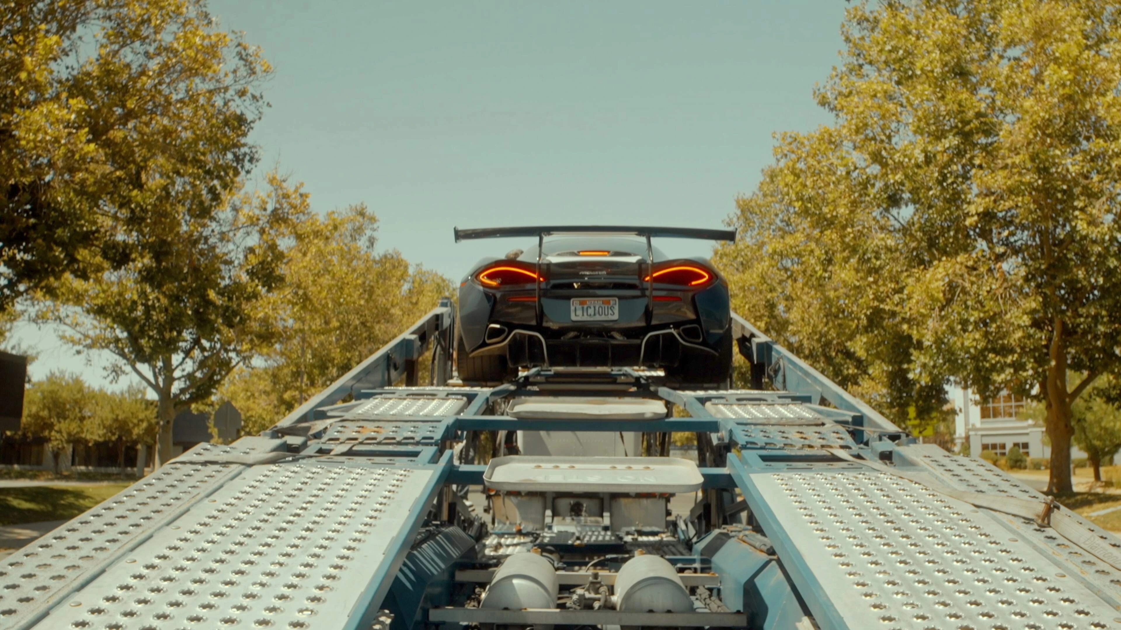 McLaren secured on the upper deck